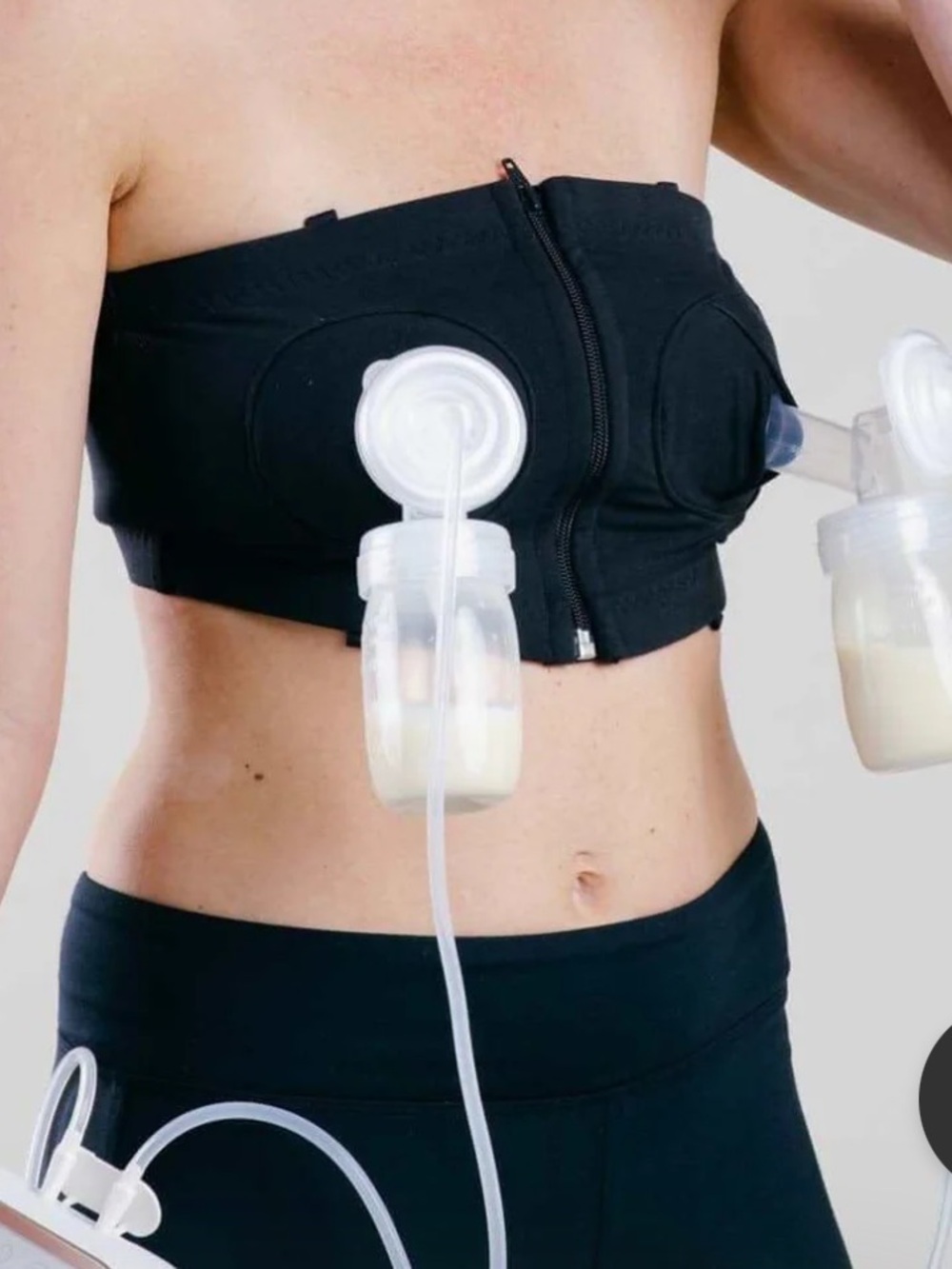 Simple Wishes Adjustable Hands Free Pumping Bra Black - Breastfeeding - XS/S/M/L